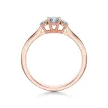 Pierścionek z różowego złota z diamentami AJPZ_083